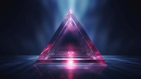 Neon Triangle Abyss wallpaper