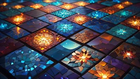 Luminous Mosaic Elegance wallpaper
