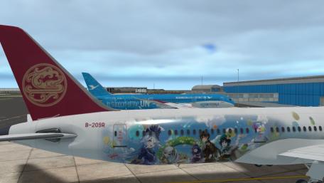 RFS Juneyao Air Boeing 787-9 Dreamliner B-209R and Xiamen Air Boeing 787-9 Dreamliner B-1356 wallpaper