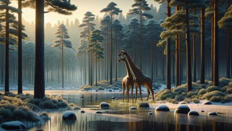 Finnish giraffes wallpaper