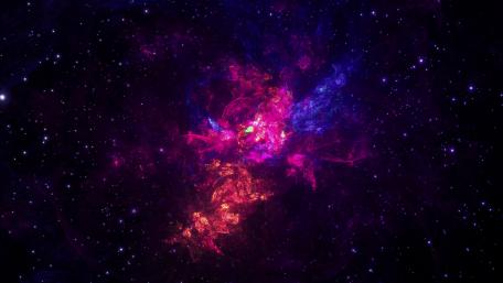 Cosmic Majesty in Radiant Hues wallpaper