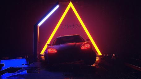 Neon Dreams of the Retrowave Era wallpaper