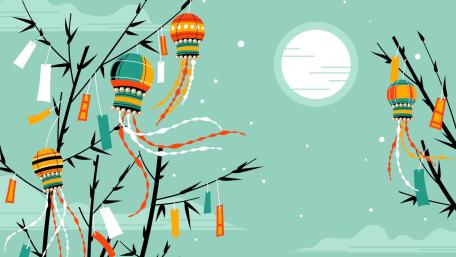 Tanabata Star Festival Dreamscape wallpaper