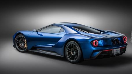 Sleek Blue Ford GT Excellence wallpaper