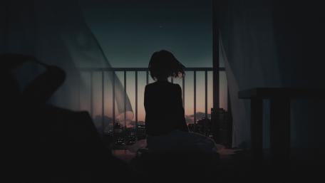 Solitude at Dusk in the City wallpaper