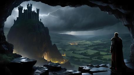 Storm Watcher at Dragon's Spire wallpaper