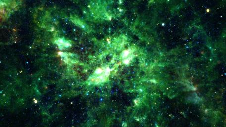 Emerald Nebula Expanse wallpaper