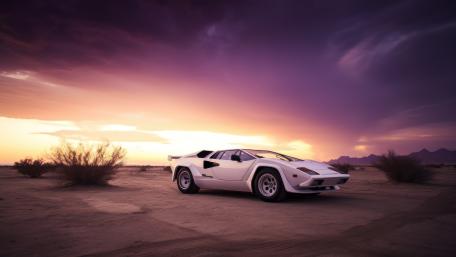 Dusk Descends on a Desert Icon wallpaper