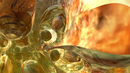Golden Vortex of Fluid Artistry wallpaper