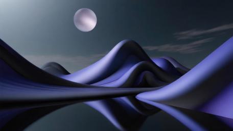 Moonlit Abstract Peaks wallpaper