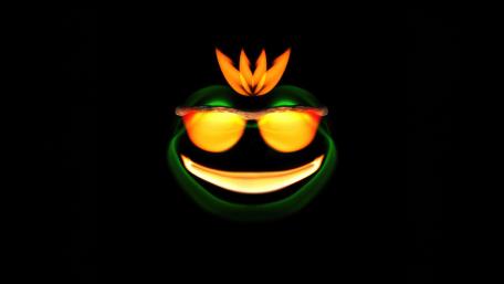 Funky Frog with Sunglasses at Night wallpaper