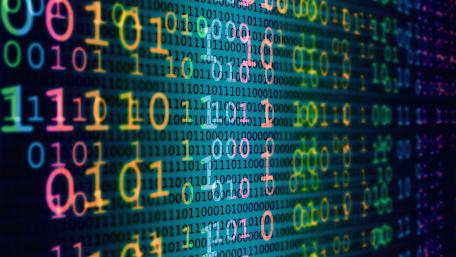 Colorful Binary Code wallpaper