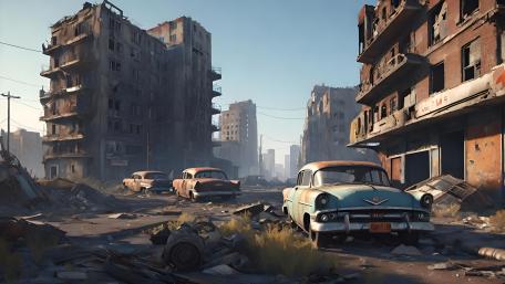 Desolate Urban Dreamscape wallpaper