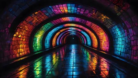 Journey Through the Spectrum Archway wallpaper