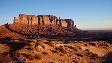 Sunset Glow Over Sentinel Mesa wallpaper