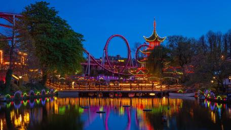 Twilight Magic at Tivoli Gardens wallpaper