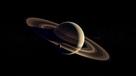 Saturn in Majestic Solitude wallpaper