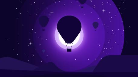 Night Voyage in the Skies wallpaper