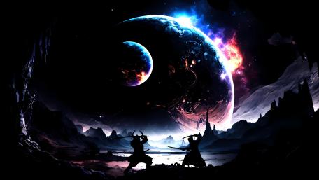 Samurai Showdown Under Celestial Wonders wallpaper