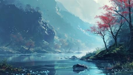 Mystic River in Oriental Valley wallpaper