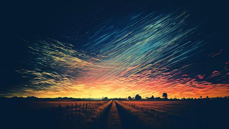 Streaks of Time Across Twilight Skies wallpaper