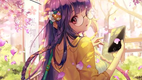 Springtime Blossoms and Tech Charms wallpaper