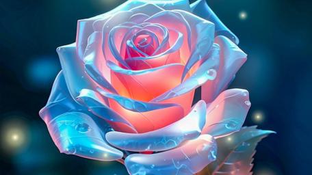 Luminous Fantasy Rose wallpaper