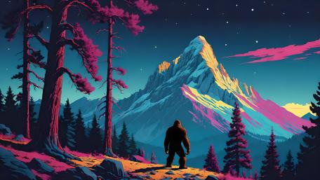 Mystical Mountain Guardian wallpaper