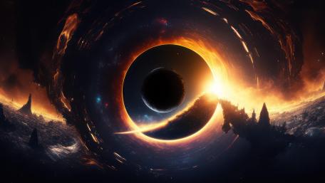 Eclipse Over a Cosmic Horizon wallpaper