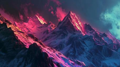 Neon Summit Dreams wallpaper