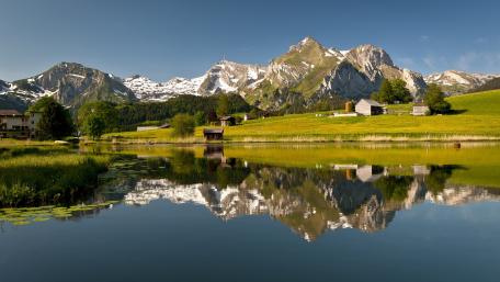 Lakeside Reflection at Schwendisee wallpaper
