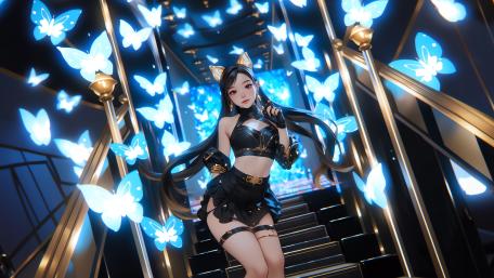 Butterfly Catgirl Fantasy wallpaper
