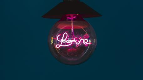 Love Illuminated in Neon Light wallpaper
