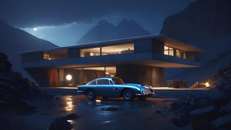 Modern Elegance in the Night wallpaper