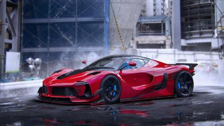 Ferrari LaFerrari FXXK in Action wallpaper