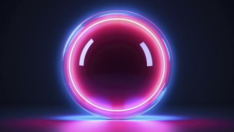 Neon Sphere Radiance wallpaper