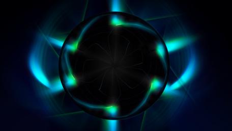 Neon Tech Circle in Abstract Glow wallpaper