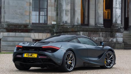 McLaren 720S in Front of Mansion Splendor wallpaper