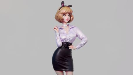 Office Intern Anime Girl wallpaper