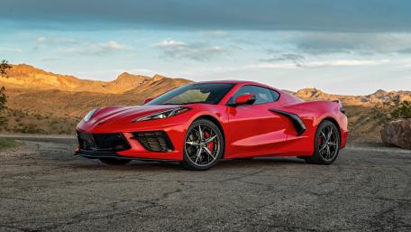 Chevrolet Corvette Stingray in Stunning Landscape View wallpaper