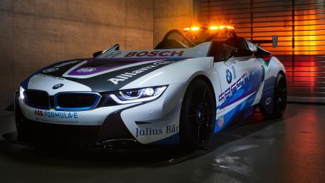 BMW i8 Safety Car Racing Style wallpaper