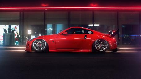 Nissan 350Z in Neon Lights wallpaper