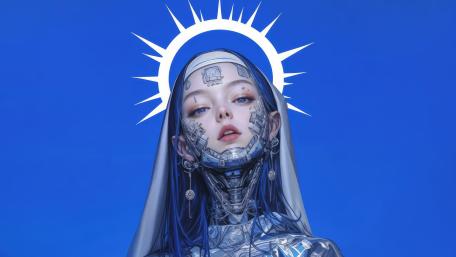 Cyborg Nun Ascension into Glory wallpaper