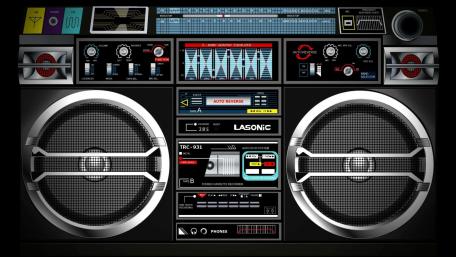 Retro Boombox Vibes for Music Lovers wallpaper