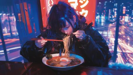 Midnight Ramen Delight wallpaper