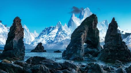 Majestic Blue Landscape of Patagonia wallpaper
