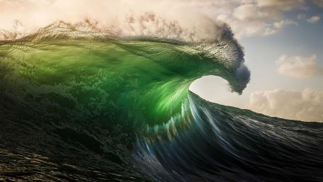 Majestic Power of Nature's Waves wallpaper