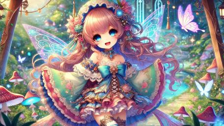 Enchanting Fairy in Magical Forest wallpaper