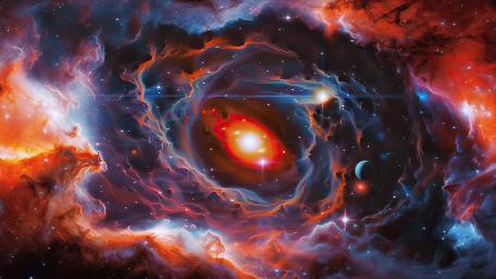 Cosmic Whirlpool in the Universe wallpaper