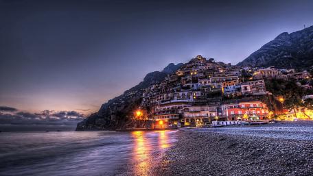 Enchanting Evening in Positano wallpaper